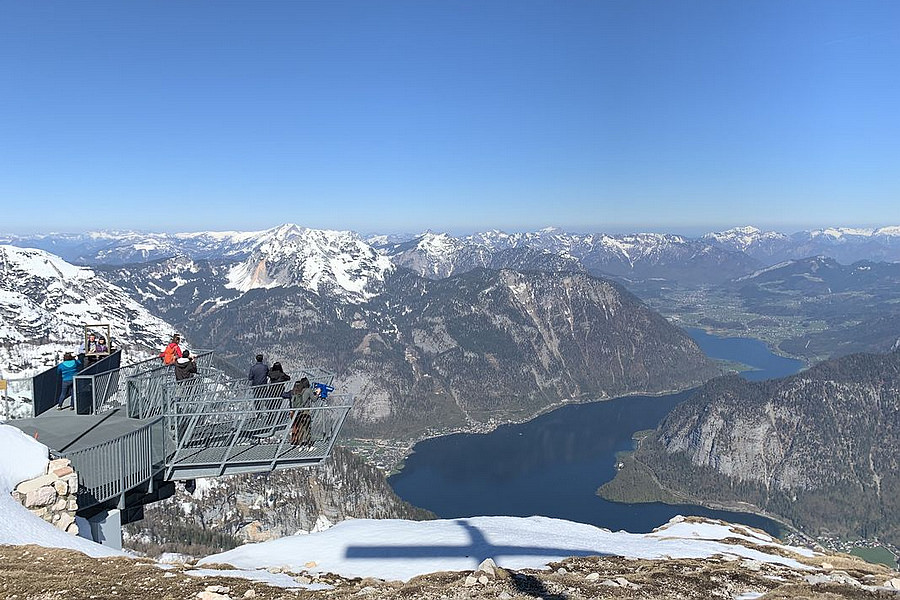 奧地利 哈爾斯塔特冰洞 夏季限定 5指山觀景台