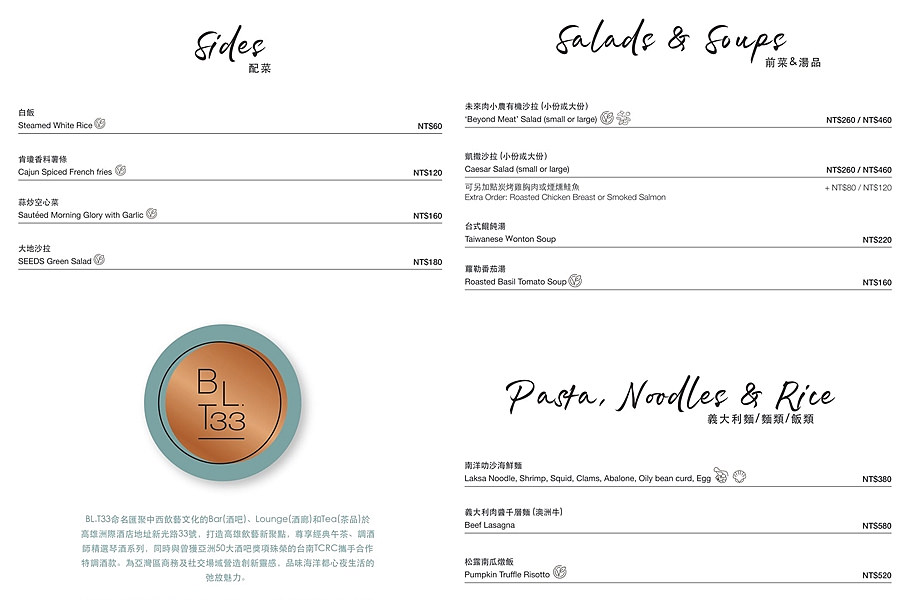 高雄美食┃BL.T33大廳酒吧:全台首家洲際酒店落腳亞洲新灣區,質感英式下午茶套餐新上市 - 第19張圖 高雄洲際酒店大廳酒吧菜單